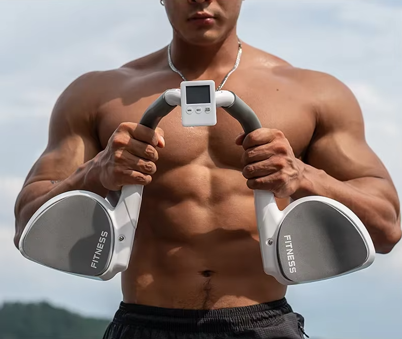 Abdominal &amp; Push-Up Equipment with Integrated Tablet – Smart Sport at Your Fingertips